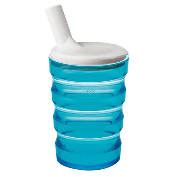 VERRE ERGO AVEC BEC VERSEUR COULEUR BLEU